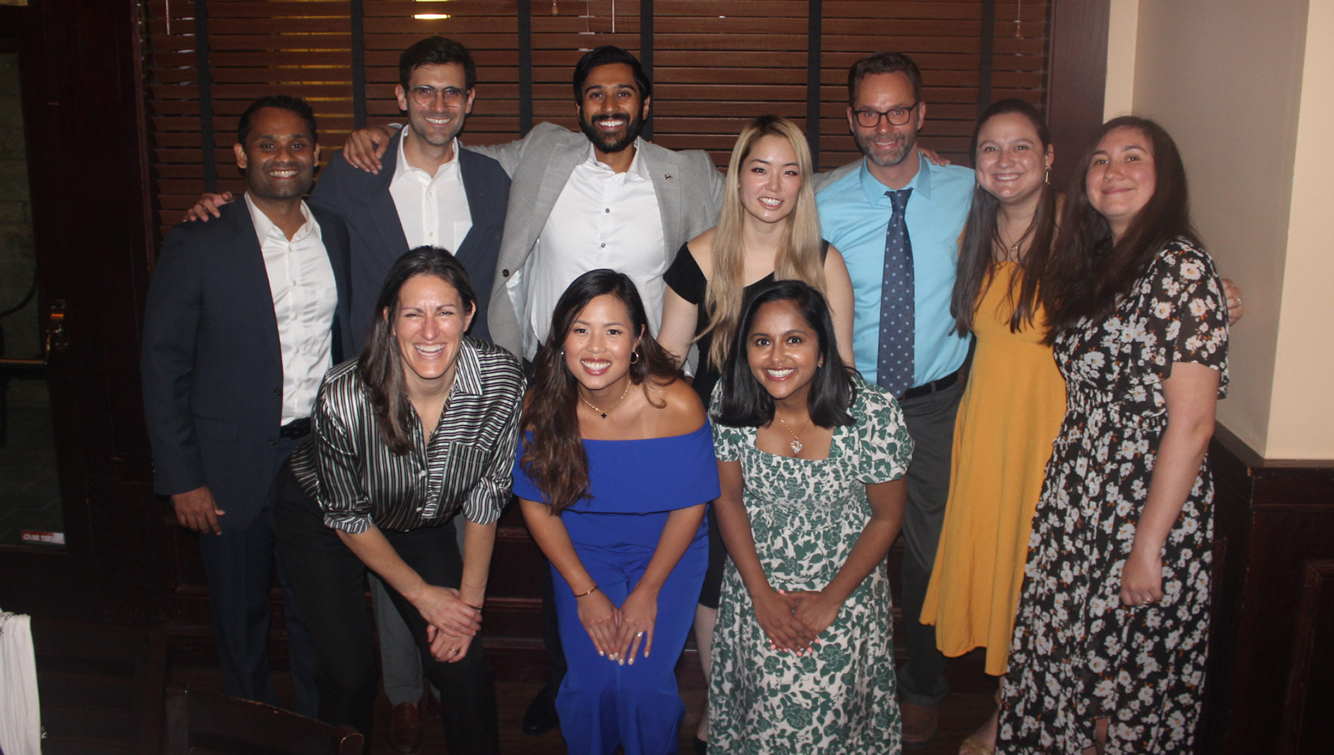 Group photo of internal medicine residents at graduation.