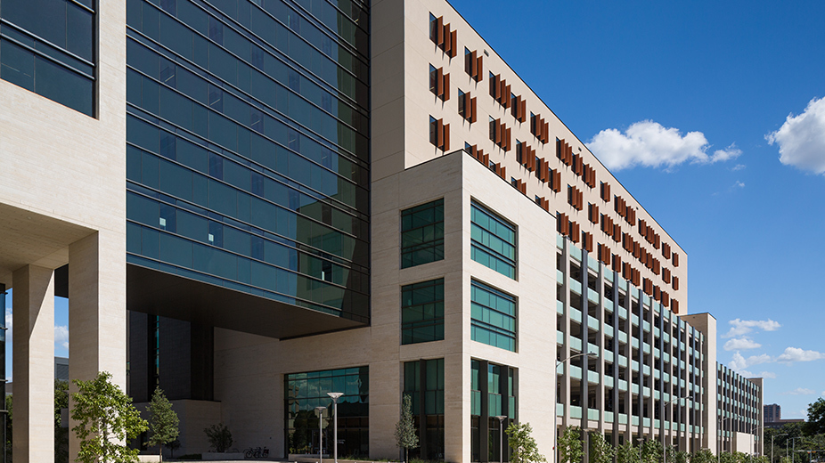 Exterior of the Health Transformation Building.